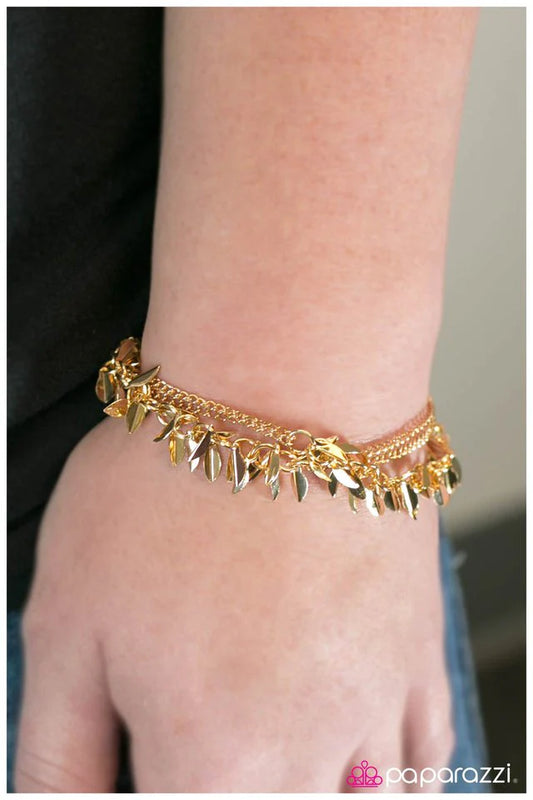 Paparazzi Bracelet ~ At Your Own Risk - Gold