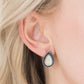 Paparazzi Post Earrings - Wouldnt GLEAM Of It - White