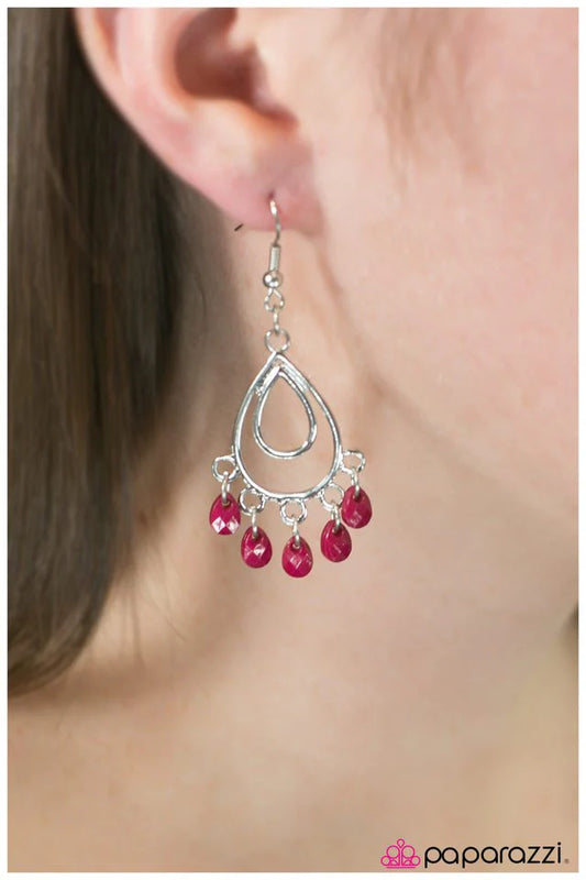 Paparazzi Earring ~ Bahama Mama - Pink