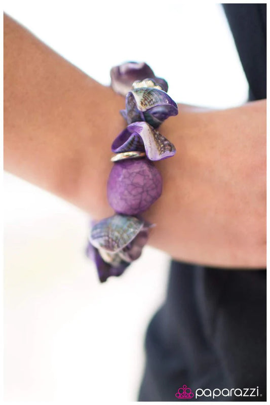 Paparazzi Bracelet ~ Shelling It Out - Purple