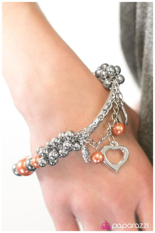 Paparazzi Bracelet ~ Quit Playing Games With My Heart - Orange