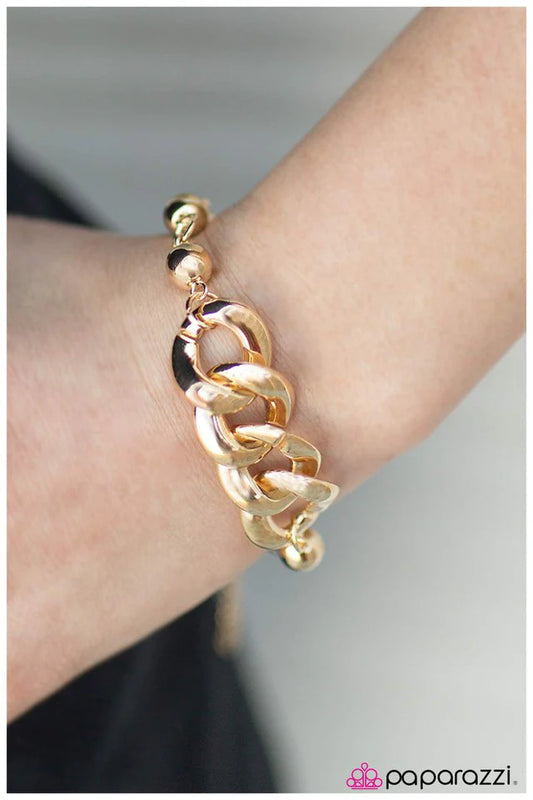 Paparazzi Bracelet ~ The Upper Hand - Gold