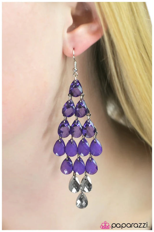 Paparazzi Earring ~ Hey Ombre! - Purple