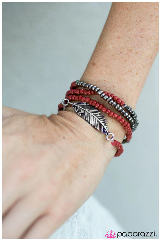 Paparazzi Bracelet ~ Flying First Class - Red