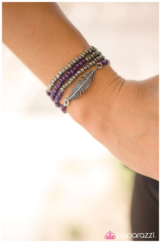 Paparazzi Bracelet ~ Flying First Class - Purple