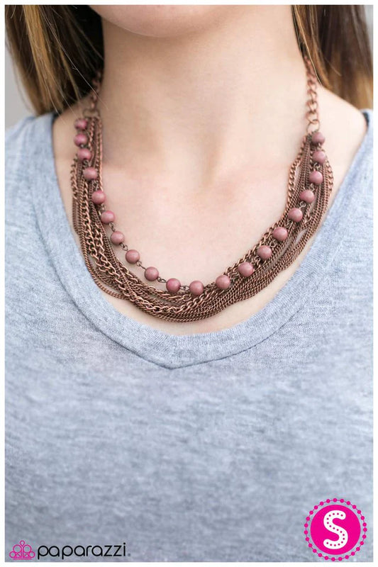 Paparazzi Necklace ~ Stranded - Copper