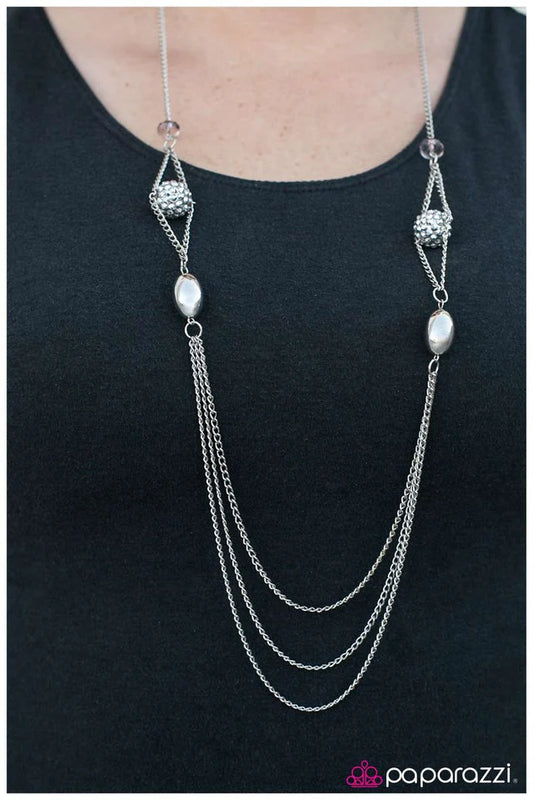 Paparazzi Necklace ~ Feelin Festive - Silver