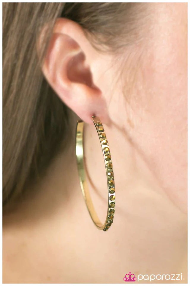 Paparazzi Earring ~ The Radical - Brass