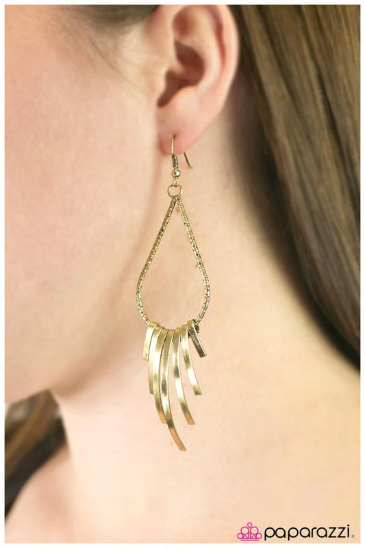 Paparazzi Earring ~ Forever Wild - Brass