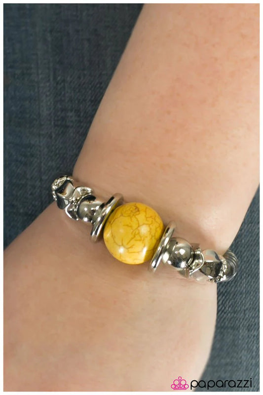 Paparazzi Bracelet ~ Brace Yourself - Yellow