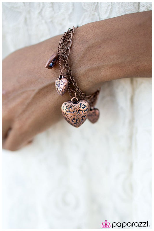 Paparazzi Bracelet ~ Brave Heart - Copper