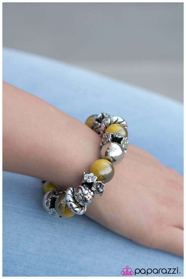 Paparazzi Bracelet ~ Fire and Brimstone - Yellow