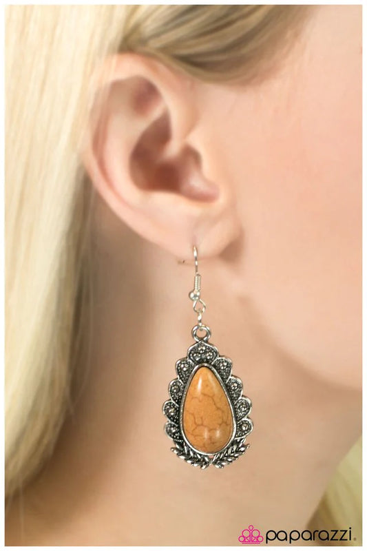 Paparazzi Earring ~ Living Like Royalty - Yellow