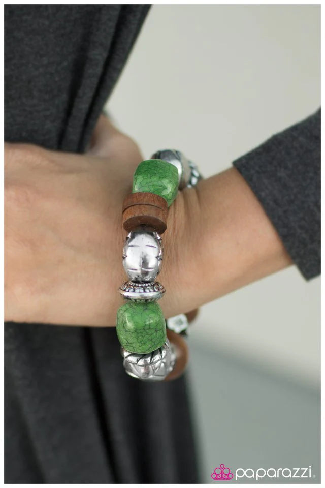 Paparazzi Bracelet ~ Amazingly Amazon - Green