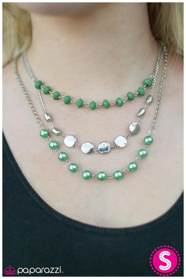 Paparazzi Necklace ~ Living The Glamorous Life - Green