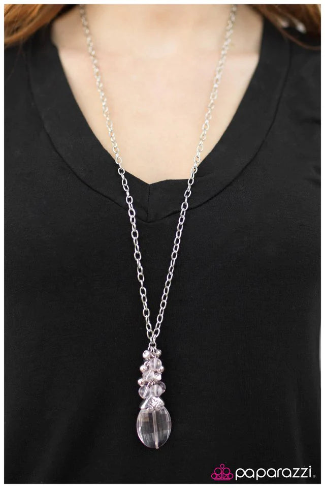 Paparazzi Necklace ~ The Sorcerers Stone - Pink