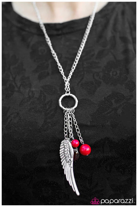 Paparazzi Necklace ~ On a Wing and a Prayer - Red