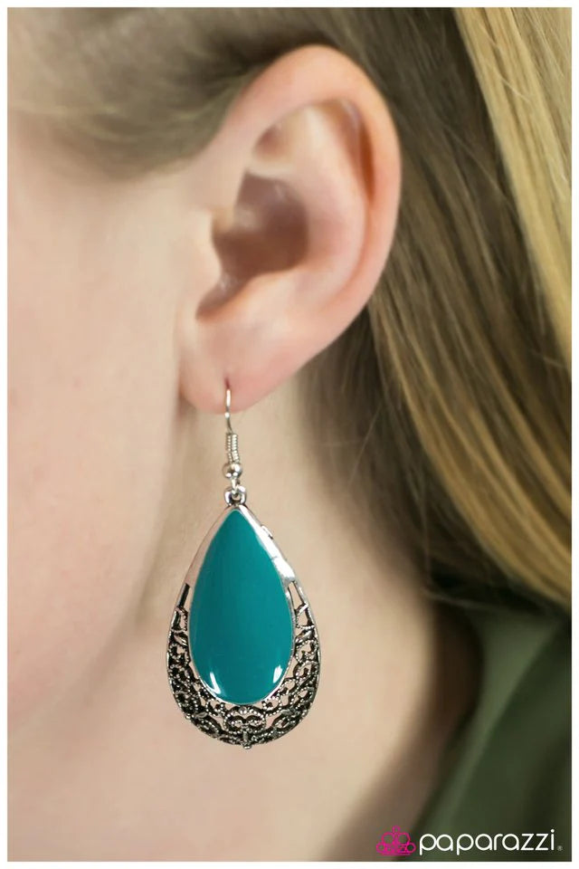 Paparazzi Earring ~ T.G.I.F - Blue