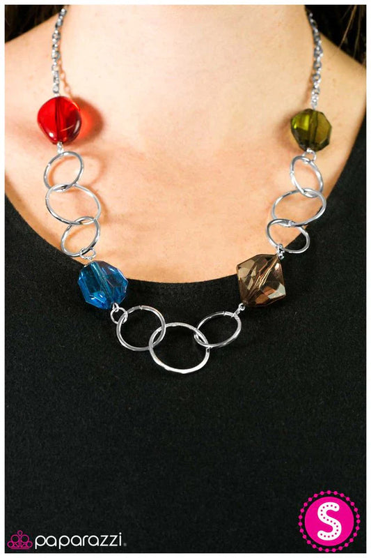 Collar Paparazzi ~ Ilumina la noche - Multicolor