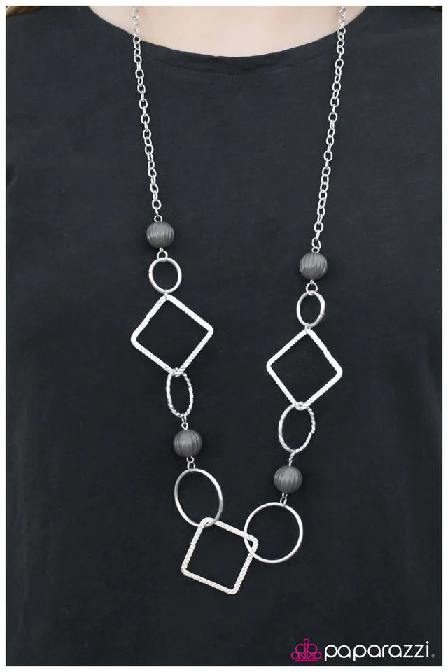 Paparazzi Necklace ~ Whip Into Shape - Silver