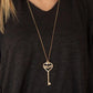 Paparazzi Necklace ~ The Key to Moms Heart - Gold