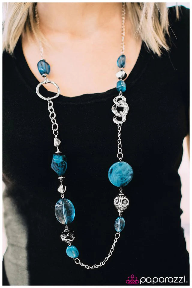 Paparazzi Necklace ~ Sucker Punch - Blue