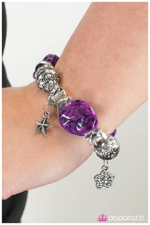 Paparazzi Bracelet ~ Shopaholic - Purple