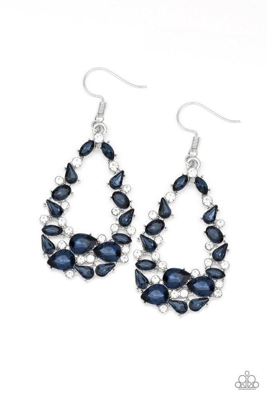 Paparazzi Earring ~ To BEDAZZLE, Or Not To BEDAZZLE - Blue