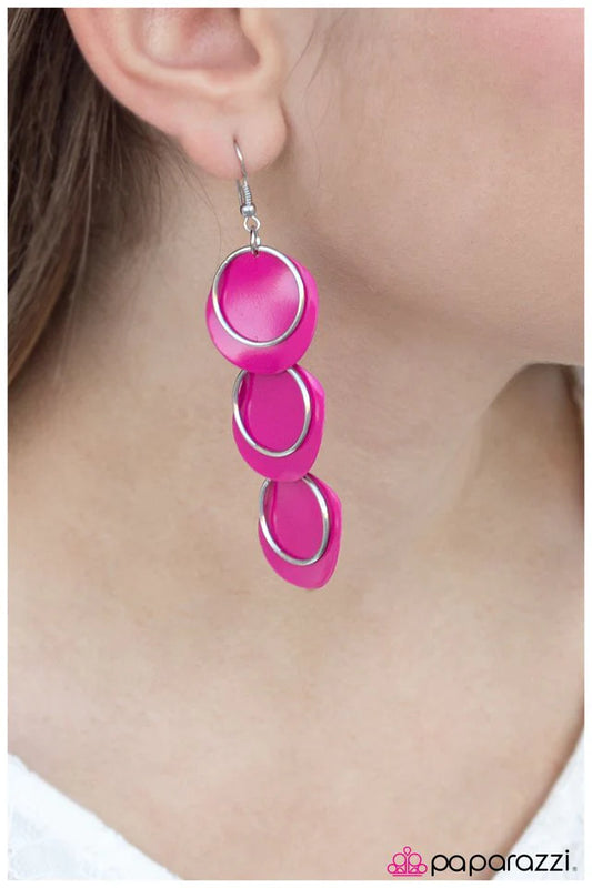 Paparazzi Earring ~ Too Good To Be True - Pink