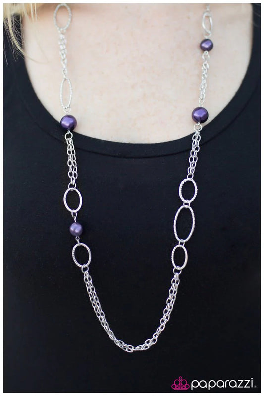 Paparazzi Necklace ~ Celebrity Gossip - Purple