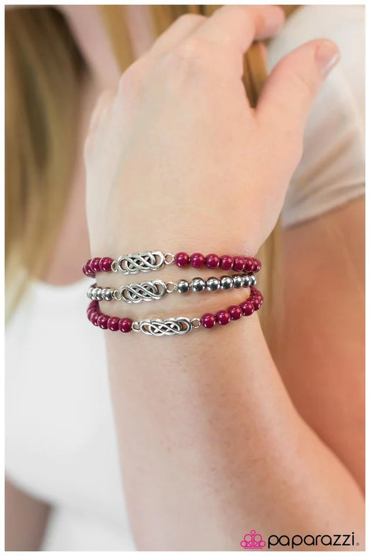 Pulsera Paparazzi ~ No End In Sight - Rosa