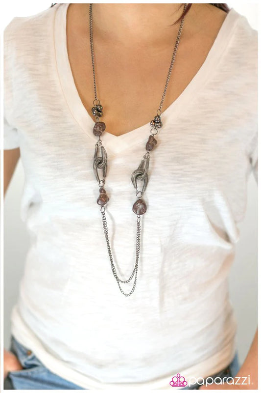 Paparazzi Necklace ~ Rock Springs - Brown