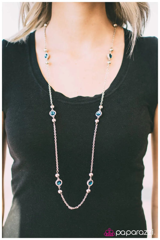 Collar Paparazzi ~ Belleza de Broadway - Azul