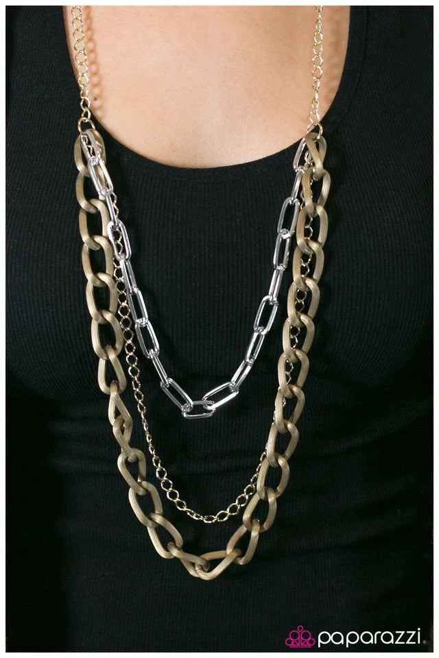 Paparazzi Necklace ~ Mix Master - Gold