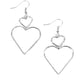 Paparazzi Earring ~ Heartbeat Harmony - Silver