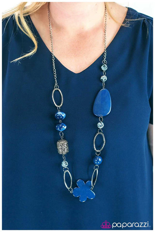 Paparazzi Necklace ~ Tickle Your Fancy - Blue