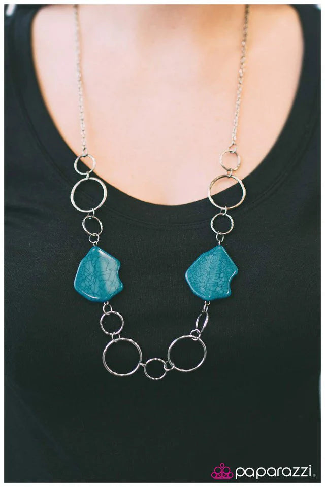 Paparazzi Necklace ~ Aint No Mountain High Enough - Blue