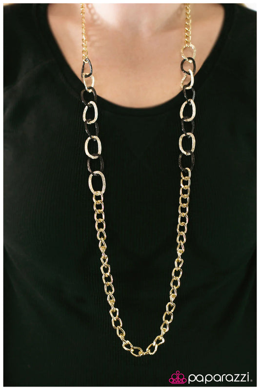 Paparazzi Necklace ~ No More Mrs. Nice Girl  - Gold