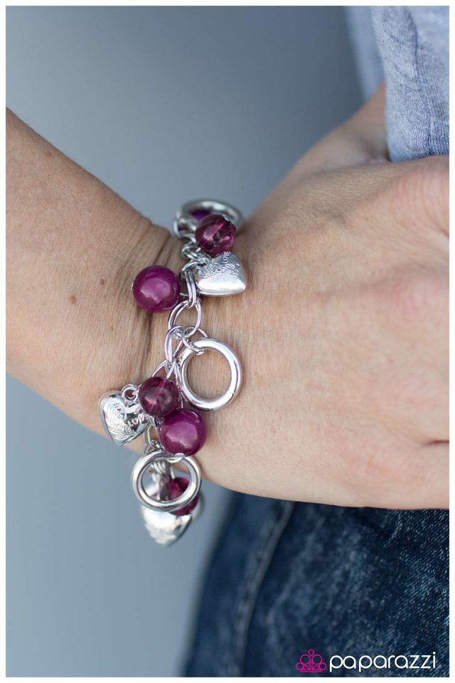 Paparazzi Bracelet ~ Dance Right Into My Heart - Pink