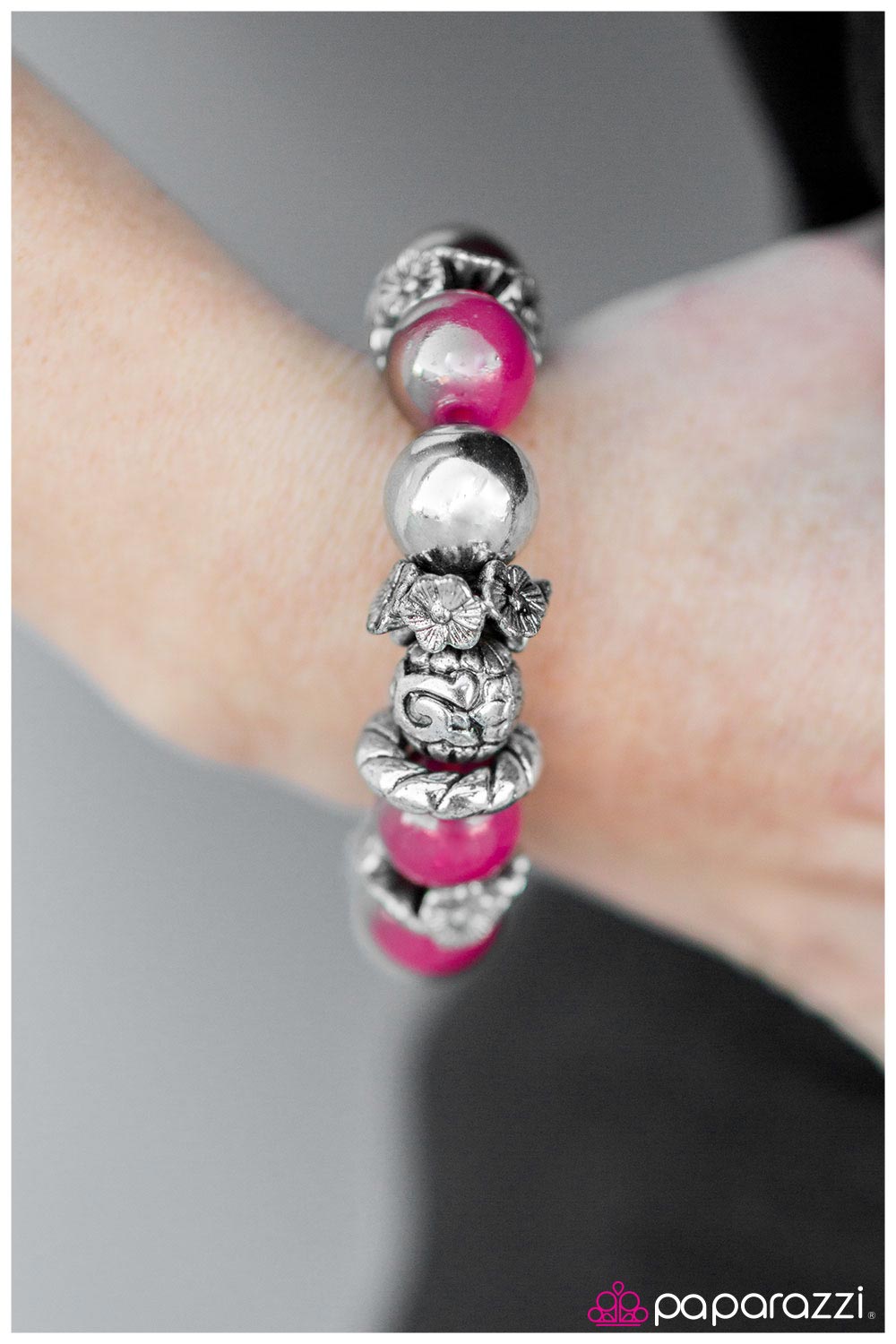 Pulsera Paparazzi ~ Fuego y azufre - Rosa