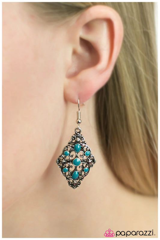 Pendiente Paparazzi ~ Nueva York, Nueva York - Azul