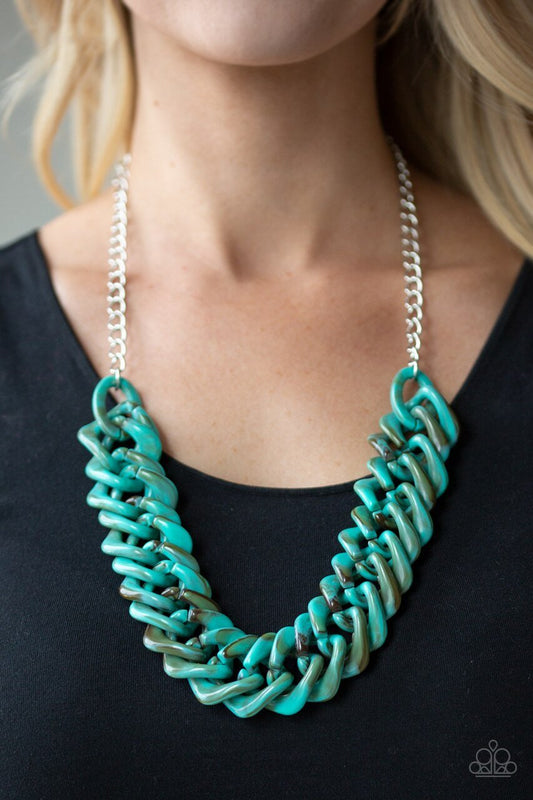 Paparazzi Necklace ~ Comin In HAUTE - Blue