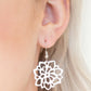 Paparazzi Earring ~ Darling Dahlia - Silver