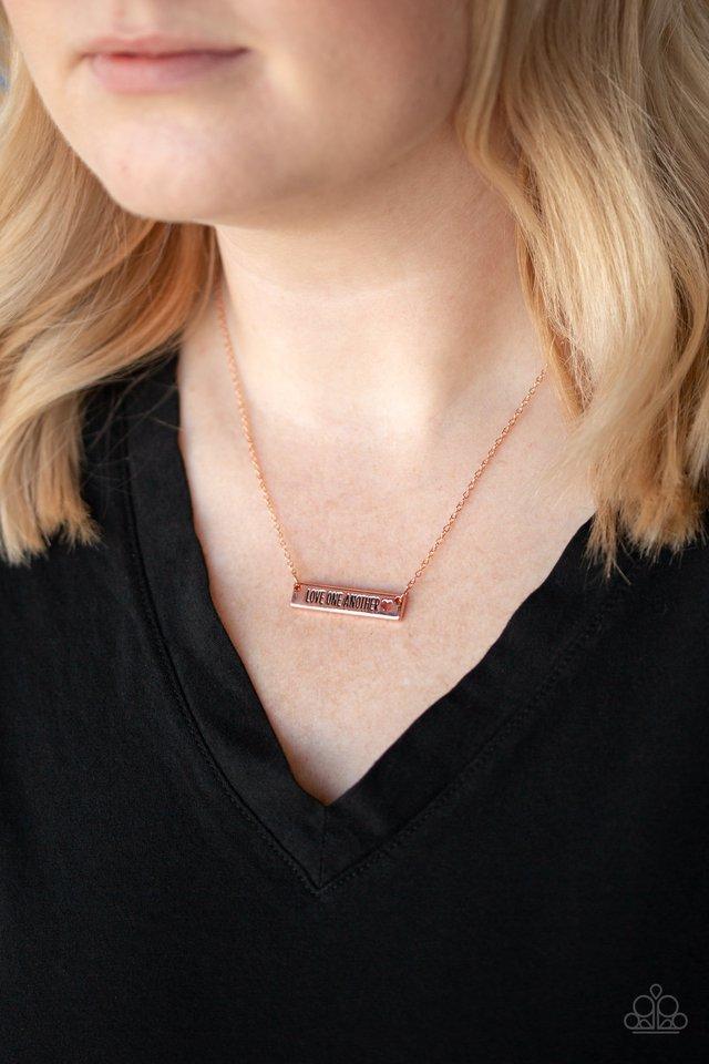Paparazzi Necklace ~ Love One Another - Copper