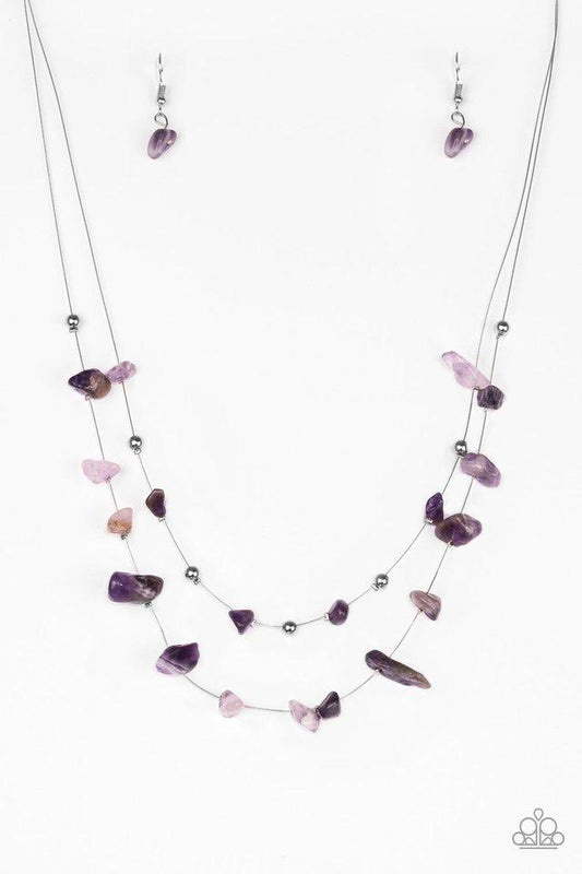 Paparazzi Necklace - Pebble Posh - Purple