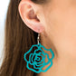 Paparazzi Earring ~ Island Rose - Blue