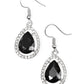 Paparazzi Earrings - A One - GLAM Show - Black