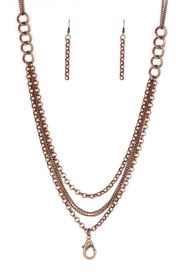 Paparazzi Necklace ~ Mechanical Mayhem - Copper