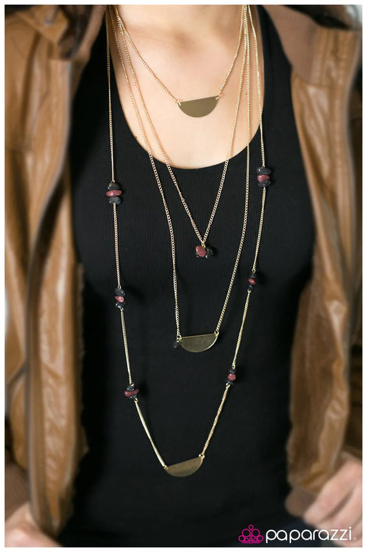 Paparazzi Necklace ~ Back to the Stone Age - Red