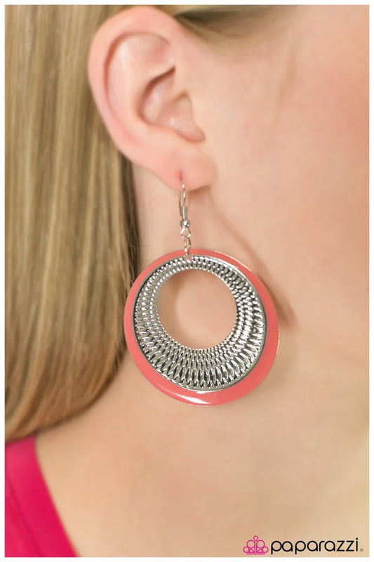 Paparazzi Earring ~ Waiting for Forever - Orange